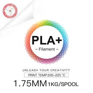 Inland PLA Plus (PLA+) 3D Printer Filament 1.75mm - PLA Pro Dimensional Accuracy +/- 0.03 mm - 1 kg Spool (2.2 lbs) – Fits Most FDM/FFF Printers – Odor Free, Clog Free 3D Printing Filaments - Natural