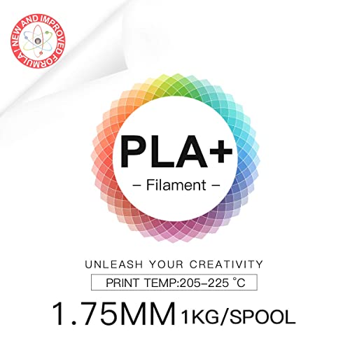 Inland PLA Plus (PLA+) 3D Printer Filament 1.75mm - PLA Pro Dimensional Accuracy +/- 0.03 mm - 1 kg Spool (2.2 lbs) – Fits Most FDM/FFF Printers – Odor Free, Clog Free 3D Printing Filaments - Natural