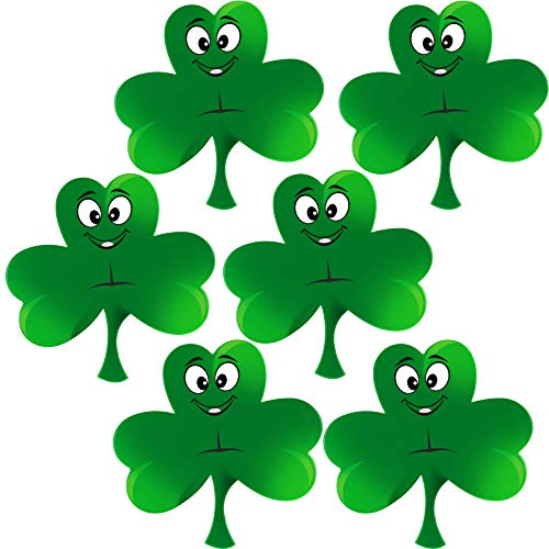 60 Pieces St. Patrick's Day Shamrock Cutouts Shamrock Decoration Mini Shamrock Paper Cutouts Irish Shamrock Cutouts for Classroom St. Patrick's Day Party Office DIY Paper Cutouts Crafts