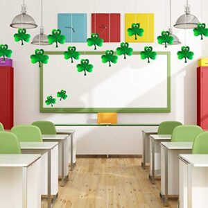 60 Pieces St. Patrick's Day Shamrock Cutouts Shamrock Decoration Mini Shamrock Paper Cutouts Irish Shamrock Cutouts for Classroom St. Patrick's Day Party Office DIY Paper Cutouts Crafts