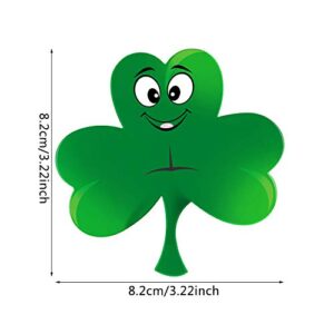 60 Pieces St. Patrick's Day Shamrock Cutouts Shamrock Decoration Mini Shamrock Paper Cutouts Irish Shamrock Cutouts for Classroom St. Patrick's Day Party Office DIY Paper Cutouts Crafts