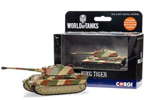 corgi diecast world of tanks king tiger tank with in game codes military fit the box scale model wt91207 camouflage