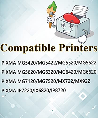 MM MUCH & MORE Compatible Ink Cartridge Replacement for Canon PGI-250XL CLI-251XL PGI 250 XL CLI 251 XL to use for PIXMA MX922 IP7220 MG5520 MG5420 IX6820 IP8720 MG7520 MG7120 MG6320 Printer (10-Pack)