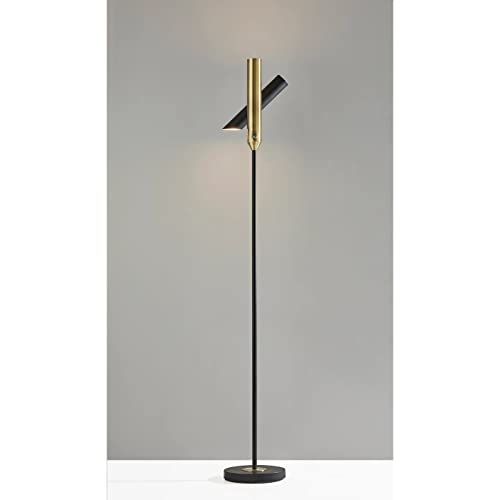 Adesso 4079-01 Vega LED Torchiere, 68 in, 24W, Black Finish, 1 Floor Lamp