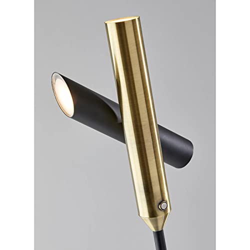 Adesso 4079-01 Vega LED Torchiere, 68 in, 24W, Black Finish, 1 Floor Lamp