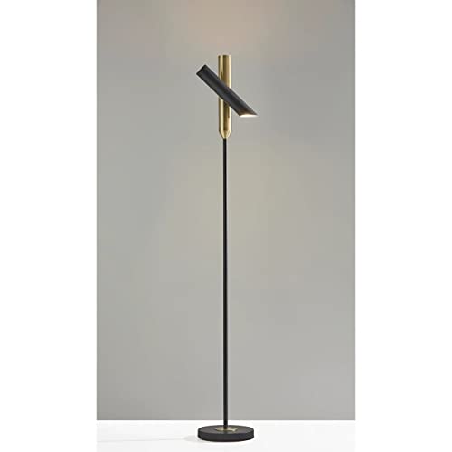 Adesso 4079-01 Vega LED Torchiere, 68 in, 24W, Black Finish, 1 Floor Lamp