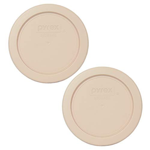 Pyrex 7202-PC Blush Round Plastic Food Storage Lid, Made in USA - 2 Pack