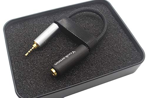 Youkamoo [ 2.5mm Male ] 2.5mm Male to 4.4mm Female 8 Core Silver Plated Headphone Earphone Audio Adapter Cable New in Box 2.5mm Balanced to 4.4mm Balanced [ 4.4mm Female ]