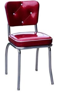 lucy midcentury upholstered diner chair zodiac burgundy - richardson seating