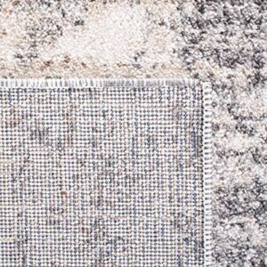 SAFAVIEH Aston Collection 9' x 12' Ivory/Grey ASN713A Modern Abstract Non-Shedding Living Room Bedroom Dining Home Office Area Rug