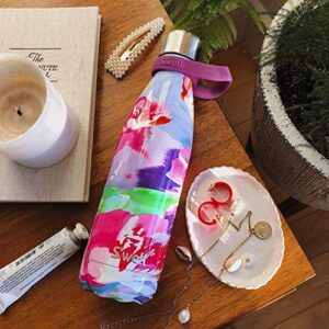 S'well Stainless Steel Water Bottle - 17 Fl Oz - Lilac Posy - Triple-Layered Vacuum-Insulated Containers Keeps Drinks Cold for 36 Hours and Hot for 18 - BPA-Free - Perfect for the Go