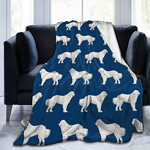 AGALWO Pyrenees Cute Dogs Fleece Throw Blanket Flannel Blanket Warm Plush Blanket for Couch Sofa 60 x 50 Inch