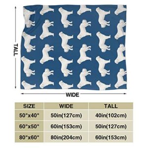 AGALWO Pyrenees Cute Dogs Fleece Throw Blanket Flannel Blanket Warm Plush Blanket for Couch Sofa 60 x 50 Inch