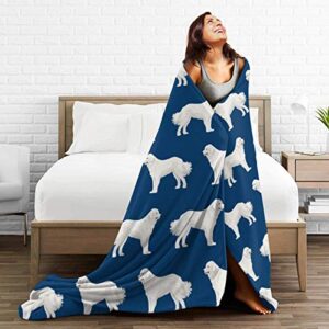 AGALWO Pyrenees Cute Dogs Fleece Throw Blanket Flannel Blanket Warm Plush Blanket for Couch Sofa 60 x 50 Inch