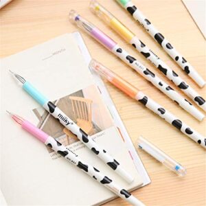 Yansanido Pack of 12 Colors Kawaii Cow Design Gel Pen for Office School Home Travel Gift for Friends and students (12)