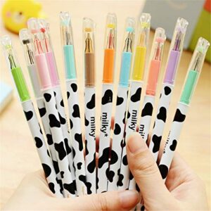 Yansanido Pack of 12 Colors Kawaii Cow Design Gel Pen for Office School Home Travel Gift for Friends and students (12)