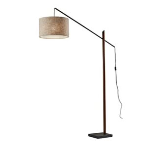 adesso ethan arc home office lamp, black
