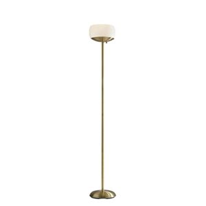 adesso 5003-21 jessica 300w torchiere, 71 in, 2 x 150w incandescent/dimmable led, antique brass finish, 1 floor lamp