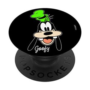 disney mickey and friends goofy big face signature popsockets swappable popgrip