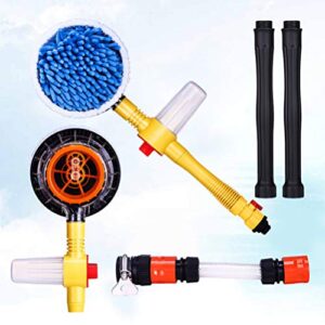 Wakauto Car Rotating Brush Vehicle Care Wash Brush Round Water Cleaning Brush Spin Car Mop Brush for Auto Trucks Motorcycles