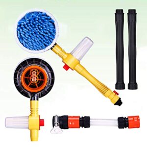 Wakauto Car Rotating Brush Vehicle Care Wash Brush Round Water Cleaning Brush Spin Car Mop Brush for Auto Trucks Motorcycles