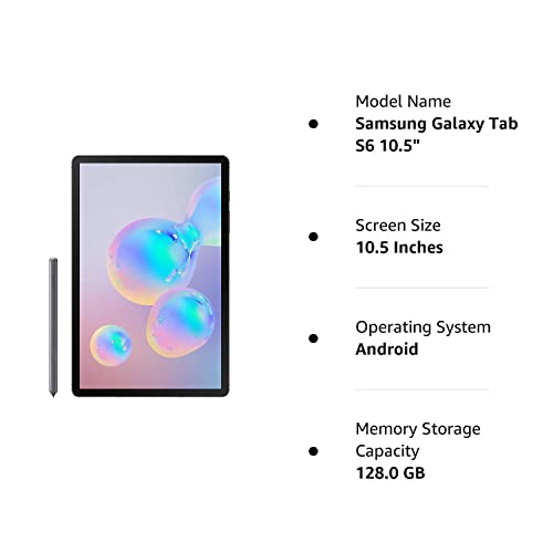 Samsung Galaxy Tab S6 10.5-inch, 128GB WiFi Tablet Mountain Gray - SM-T860NZAAXAR (Renewed)