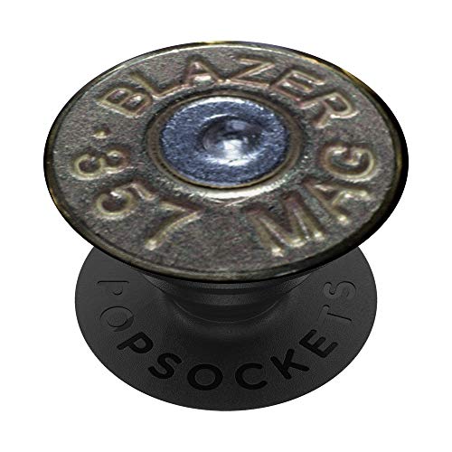 357 Mag Spent Bullet casing Brass-Awesome Gun collector gift PopSockets PopGrip: Swappable Grip for Phones & Tablets