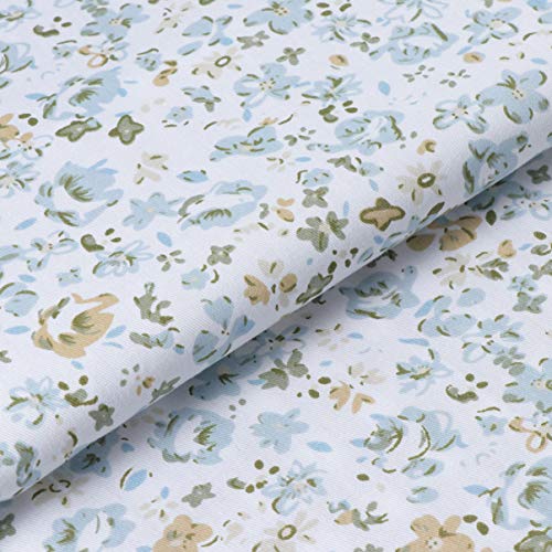 Healifty 7 Sheets Fabric Squares Sheets Flower Pattern Cotton Patchwork Craft DIY Sewing Scrapbooking Quilting (Grey) 50x50cm