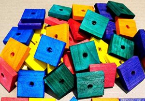 wood wooden 50 slim blocks bird parrot cage toys parts for quaker amazon love birds