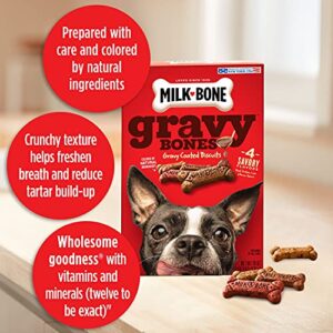 Milk-Bone Gravy Bones Dog Treats with Savory Meat Flavors, 7 Pounds