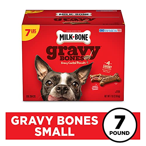 Milk-Bone Gravy Bones Dog Treats with Savory Meat Flavors, 7 Pounds