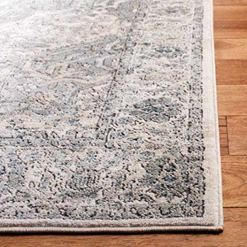 Safavieh Oregon Collection 3' x 5' Ivory/Grey ORE867A Oriental Distressed Non-Shedding Area Rug