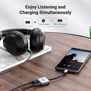 UGREEN USB C to 3.5mm Headphone and Charger Adapter 2 in 1 Type C to Aux Audio Jack with PD 60W Fast Charging Dongle for Stereo Earbuds Compatible with Samsung S23/S22 Note20/10 Pixel 5/4 iPad Pro Air