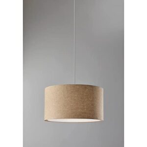 Adesso 4003-12 Harvest Large Drum Pendant, Natural