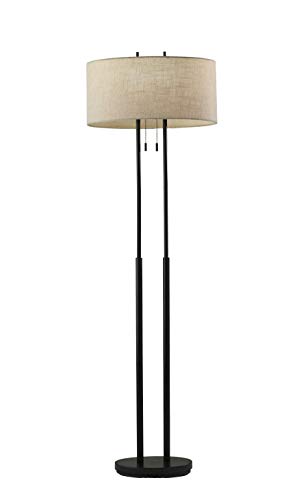 Adesso 4016-26 Duet Floor Lamp, Antique Bronze