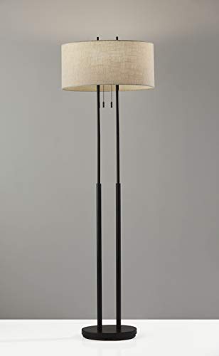 Adesso 4016-26 Duet Floor Lamp, Antique Bronze