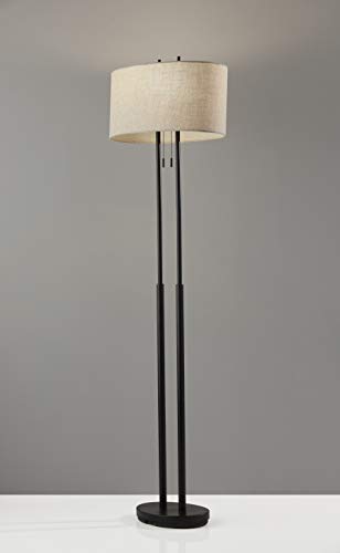 Adesso 4016-26 Duet Floor Lamp, Antique Bronze