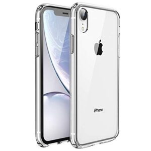 unbreakcable phone case for iphone xr 6.1 inch - [anti-yellow & anti-scratch] ultra clear shockproof hard pc back & soft tpu bumper protective case for iphone xr - transparent