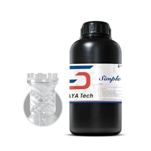 siraya tech simple 3d printer resin water washable 3d printing resin super easy to clean and print lcd uv-curing resin needs much less alcohol for lcd dlp 3d printing 8k capable (clear, 1kg)