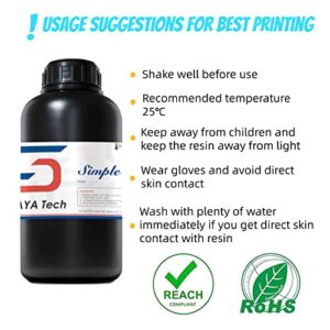 Siraya Tech Simple 3D Printer Resin Water Washable 3D Printing Resin Super Easy to Clean and Print LCD UV-Curing Resin Needs Much Less Alcohol for LCD DLP 3D Printing 8K Capable (Clear, 1kg)