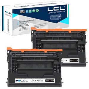 lcl compatible toner cartridge replacement for hp 37x cf237x 37a cf237a high-yield m607n m607dn m608x m609dn m631 m632 m633 m608dn m608n m609dh m609x m631h m631z m632fht m632h m632z (2-pack black)