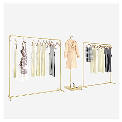 Iron Continental Clothes Rail,Fashion Elegant Garment Rail,Durable/Golden / 150cm