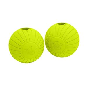 chew king supreme rubber fetch balls - extremely durable natural rubber toy, 2.5 inch, yellow (cm-10066-cs01), 2.5" (medium)