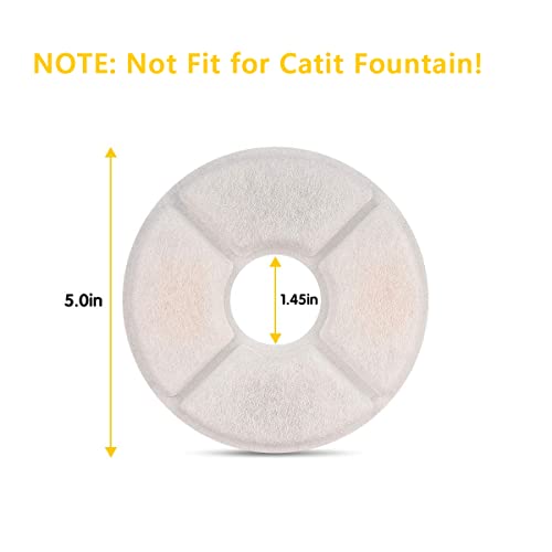 Noodoky 10-Pack Replacement Filters for Cat Fountain | Pet Water Fountain Filter | Activated Carbon Filter | Not for Catit