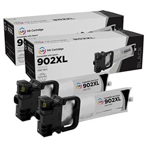 ld remanufactured ink cartridge replacement for epson 902xl t902xl120 high capacity (black, 2-pack)