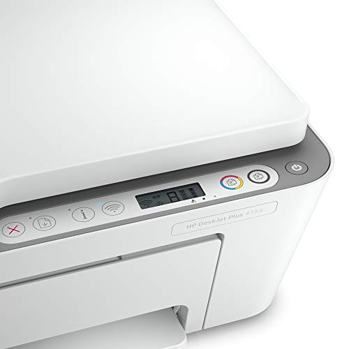 HP DeskJet Plus 4155 Wireless All-in-One Printer, Mobile Print, Scan & Copy, HP Instant Ink Ready, Auto Document Feeder, Works with Alexa (3XV13A)