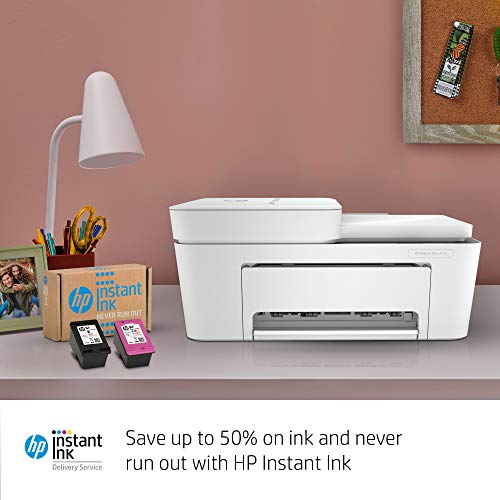 HP DeskJet Plus 4155 Wireless All-in-One Printer, Mobile Print, Scan & Copy, HP Instant Ink Ready, Auto Document Feeder, Works with Alexa (3XV13A)