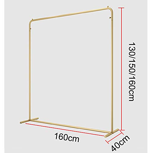 Iron Shelf Garment Rail,European Clothes Rail,Shopping Malls Family, Solid/Golden / 130cm