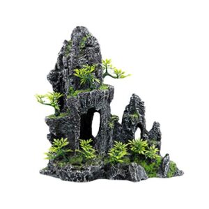 balacoo aquarium mountain view stone ornament tree rock cave fish tank decoration fish hiding cave