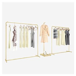 Iron Floorstanding Hanging Carboot Display Rail,European Clothes Rail,Shelf The Mall,Solid/Golden / 150cm